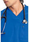 Royal - Men's Tuckable V-Neck Scrub Top (View 3)
