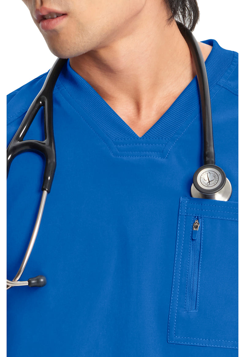Royal - Men's Tuckable V-Neck Scrub Top (View 3)