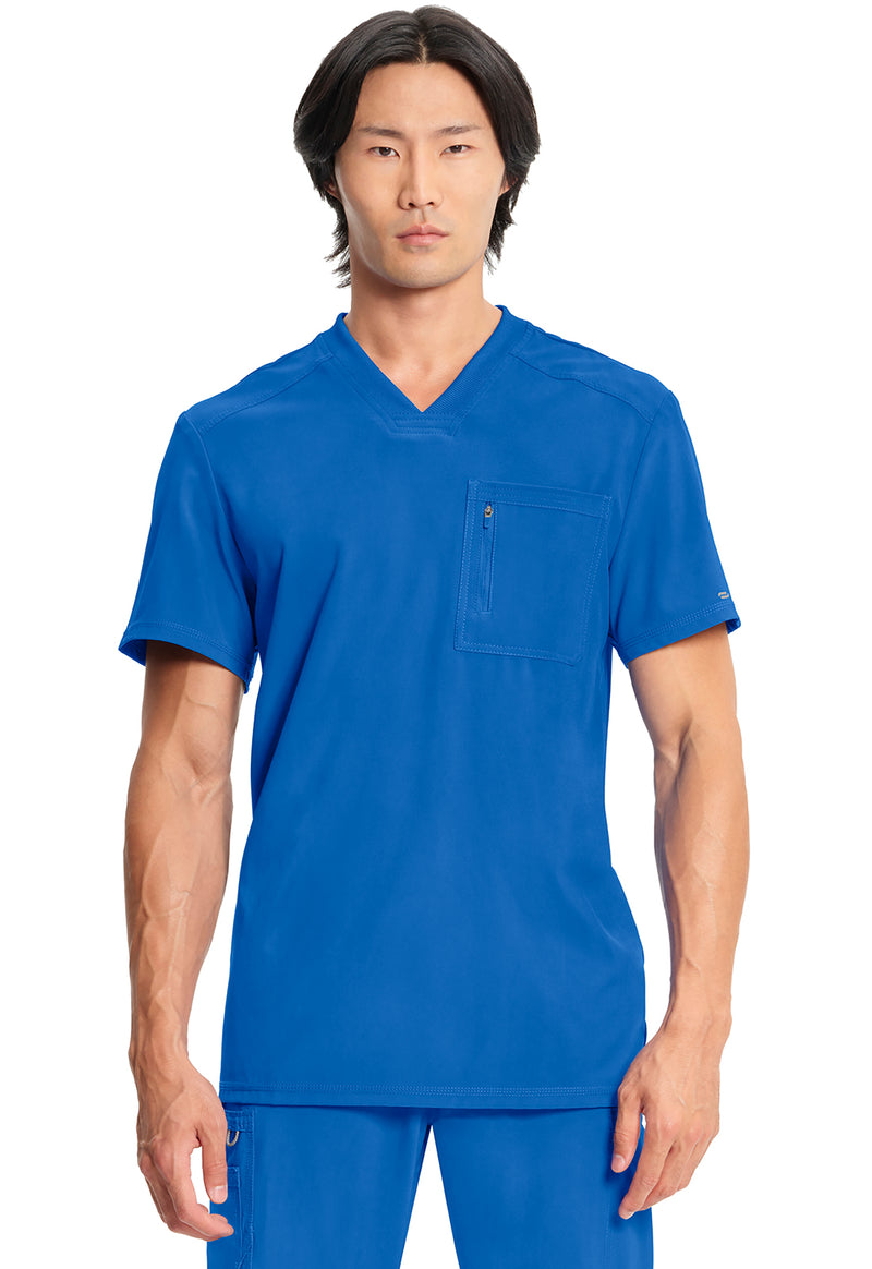 Royal - Cherokee IN Infinity Men Scrub Top - Front View
