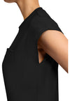 Black - Women's 1-Pocket Crew Neck Scrub Top (View 4)
