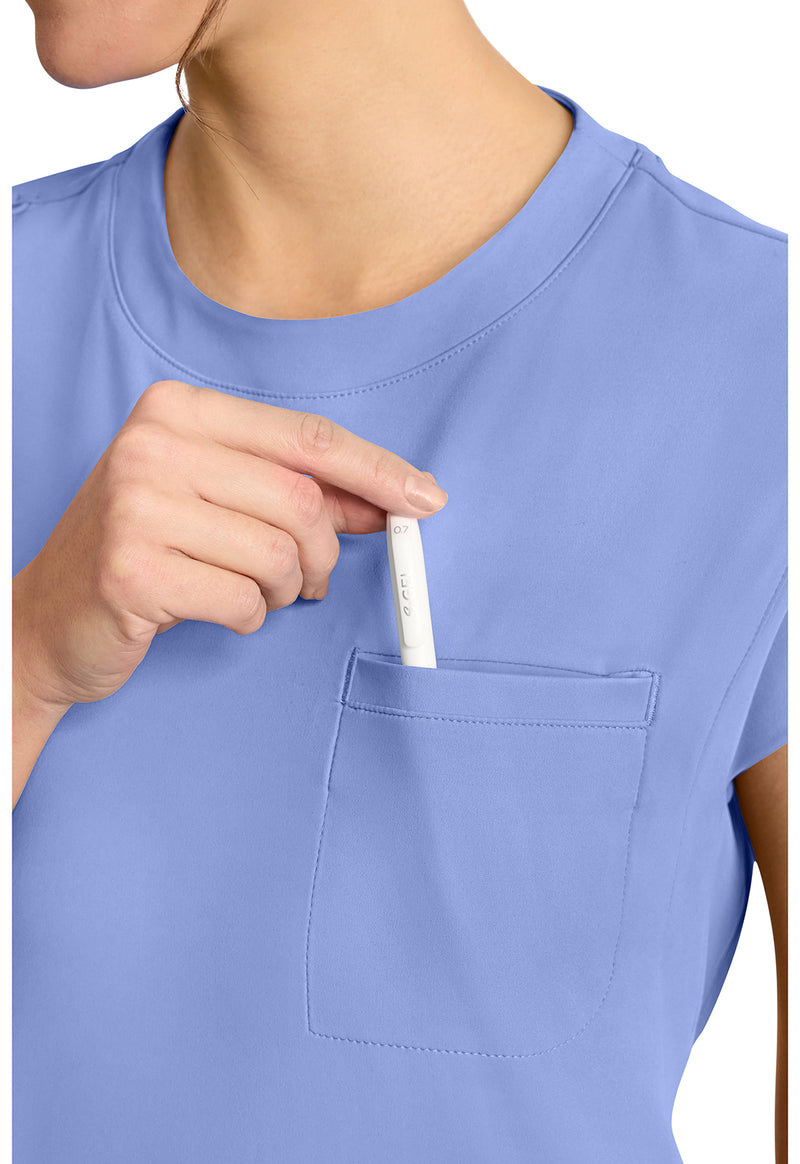 Ciel - Women's 1-Pocket Crew Neck Scrub Top (View 3)