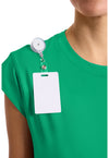 Green Apple - Women's 1-Pocket Crew Neck Scrub Top (View 2)