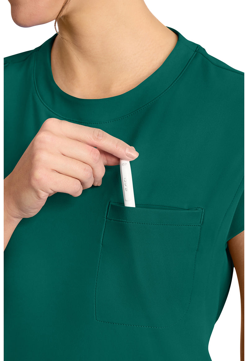 HUNTER - Women's 1-Pocket Crew Neck Scrub Top (View 3)