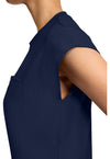 Navy - Women's 1-Pocket Crew Neck Scrub Top (View 4)