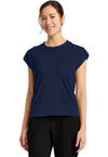 Navy - Cherokee Achieve Women Scrub Top - Front View