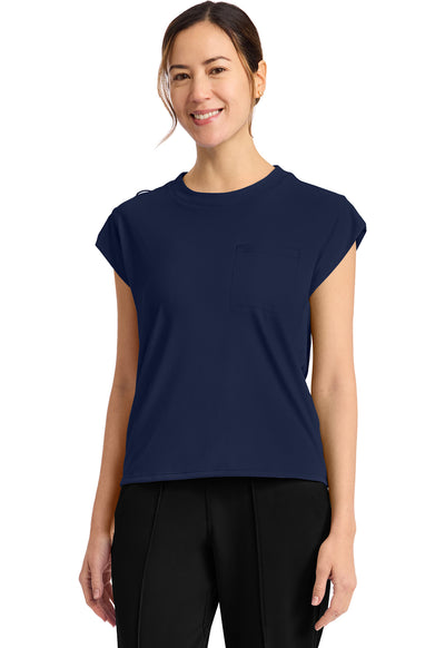 Women's 1-Pocket Crew Neck Scrub Top