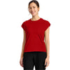 red - Women's 1-Pocket Crew Neck Top