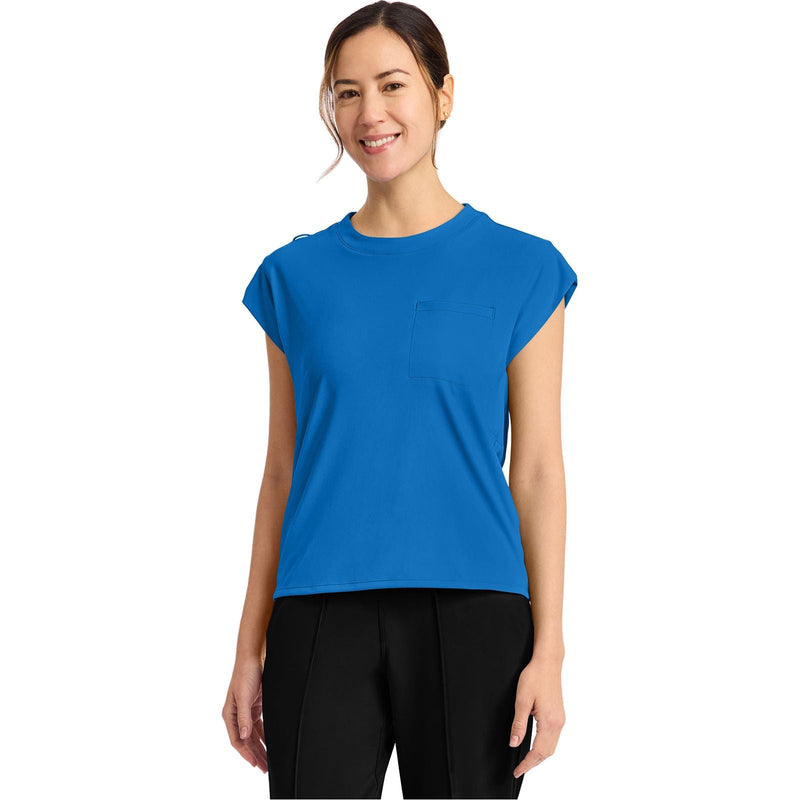 true blue - Women's 1-Pocket Crew Neck Top