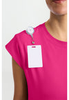 Tropical Hibiscus - Women's 1-Pocket Crew Neck Scrub Top (View 2)