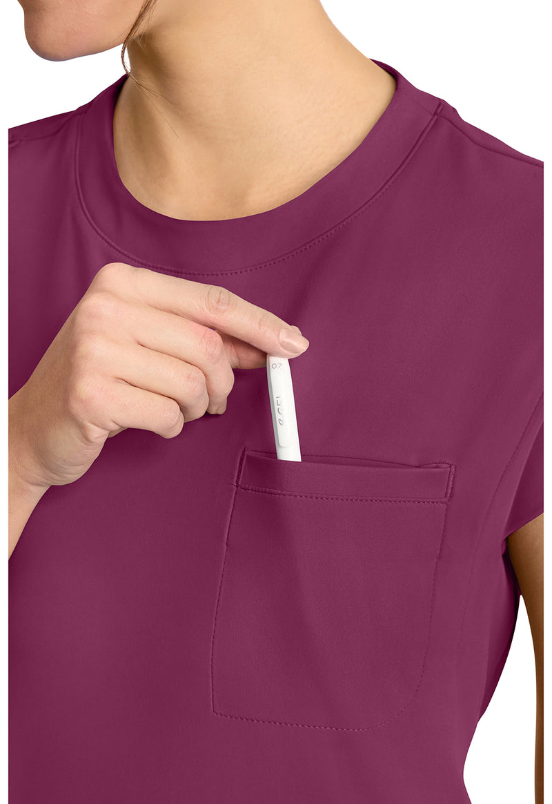 wine - Women's 1-Pocket Crew Neck Top (View 3)