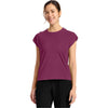 wine - Women's 1-Pocket Crew Neck Top