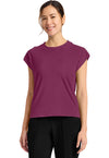 Wine - Cherokee Achieve Women Scrub Top - Front View