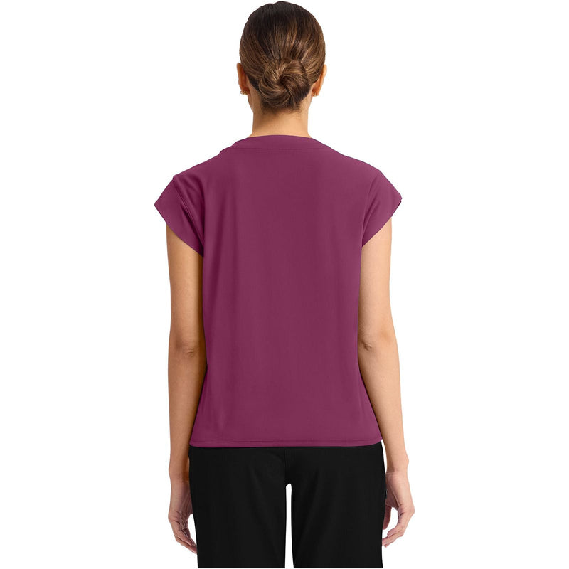 wine - Women's 1-Pocket Crew Neck Top