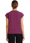 Wine - Cherokee Achieve Women Scrub Top - Back View