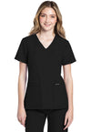 Black - Cherokee WW Originals Ultra Women Scrub Top - Front View
