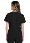 Black - Cherokee WW Originals Ultra Women Scrub Top - Back View