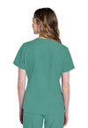 Botanical Green - Cherokee WW Originals Ultra Women Scrub Top - Back View