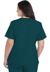 Caribbean Blue - Cherokee WW Originals Ultra Women Scrub Top - Back View