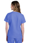 Ciel Blue - Cherokee WW Originals Ultra Women Scrub Top - Back View