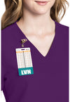 Eggplant - Women's V-Neck Scrub Top (View 2)