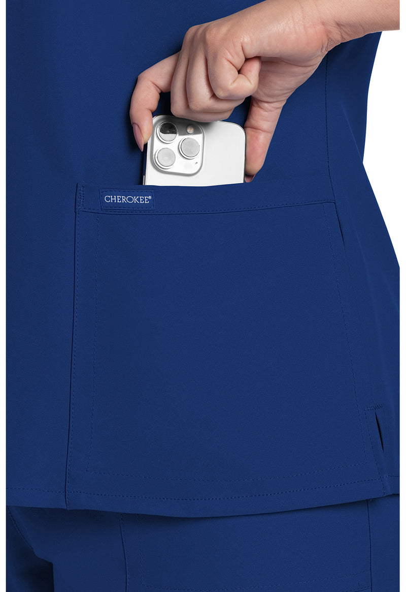 Galaxy Blue - Women's V-Neck Scrub Top (View 3)
