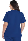 Galaxy Blue - Cherokee WW Originals Ultra Women Scrub Top - Back View