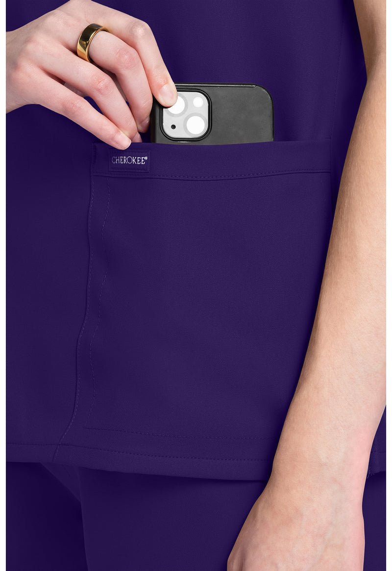Grape - Women's V-Neck Scrub Top (View 3)