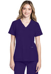 Grape - Cherokee WW Originals Ultra Women Scrub Top - Front View