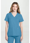 Heritage Blue - Cherokee WW Originals Ultra Women Scrub Top - Front View