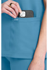 Heritage Blue - Women's V-Neck Scrub Top (View 3)