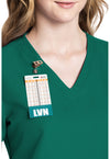 Hunter Green - Women's V-Neck Scrub Top (View 2)