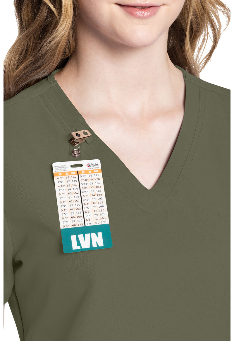 Olive - Women's V-Neck Scrub Top (View 2)
