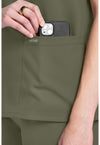 Olive - Women's V-Neck Scrub Top (View 3)
