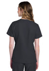Pewter - Cherokee WW Originals Ultra Women Scrub Top - Back View