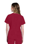 RED - Cherokee WW Originals Ultra Women Scrub Top - Back View
