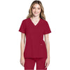 red - V-Neck Top
