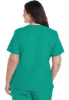 Teal Blue - Cherokee WW Originals Ultra Women Scrub Top - Back View