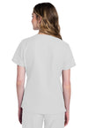 White - Cherokee WW Originals Ultra Women Scrub Top - Back View