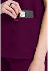 Wine - Women's V-Neck Scrub Top (View 3)