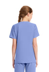 Ciel Blue - Cherokee WW Originals Ultra Women Scrub Top - Back View