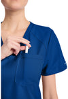 Galaxy Blue - Women's Tuck-in V-Neck Scrub Top (View 3)