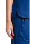Galaxy Blue - Women's Tuck-in V-Neck Scrub Top (View 4)