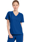 Galaxy Blue - Cherokee WW Originals Ultra Women Scrub Top - Front View