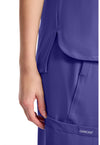 Grape - Women's Tuck-in V-Neck Scrub Top (View 4)