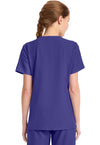 Grape - Cherokee WW Originals Ultra Women Scrub Top - Back View