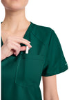 hunter green - Women's Tuck-in V-Neck Top (View 3)