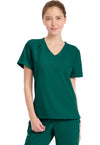 Hunter Green - Cherokee WW Originals Ultra Women Scrub Top - Front View