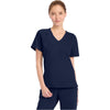 navy - Women's Tuck-in V-Neck Top