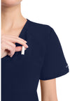navy - Women's Tuck-in V-Neck Top (View 3)