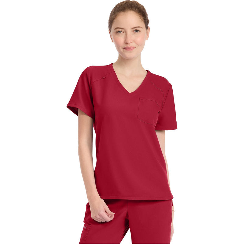red - Women's Tuck-in V-Neck Top